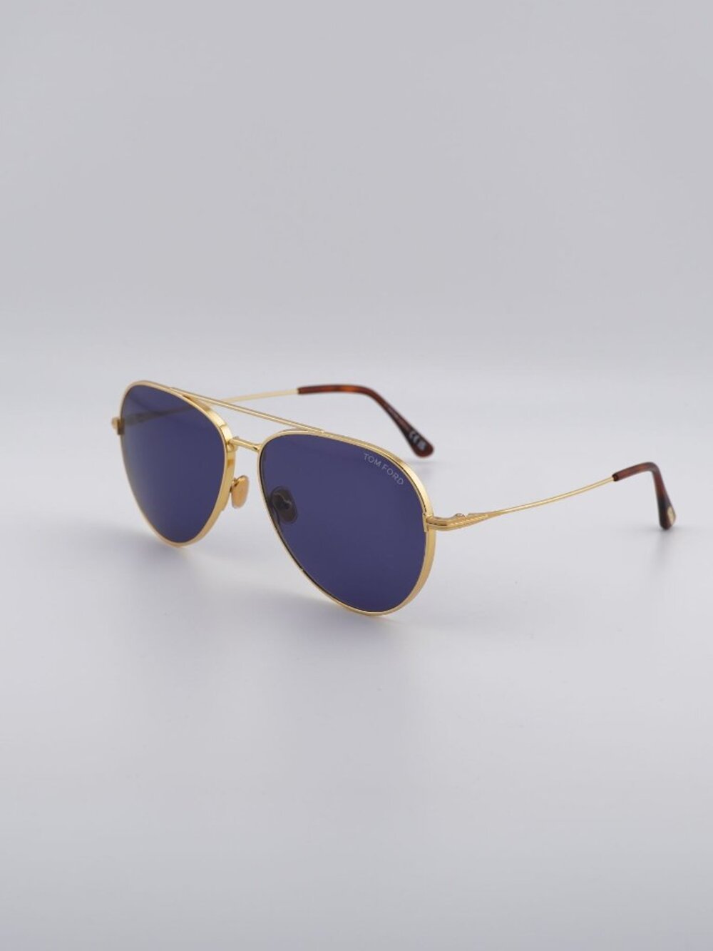 Tom Ford Dashel-02 FT0996 30V Sunglasses Gold Aviator Frame, Blue Lenses
